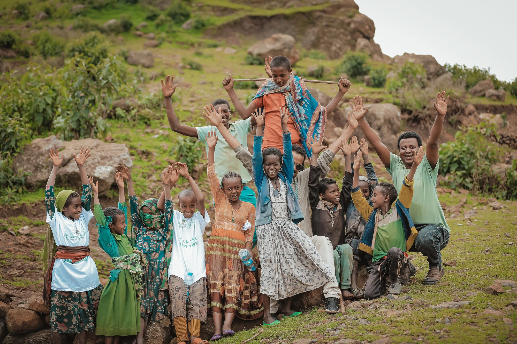 People celebrating community